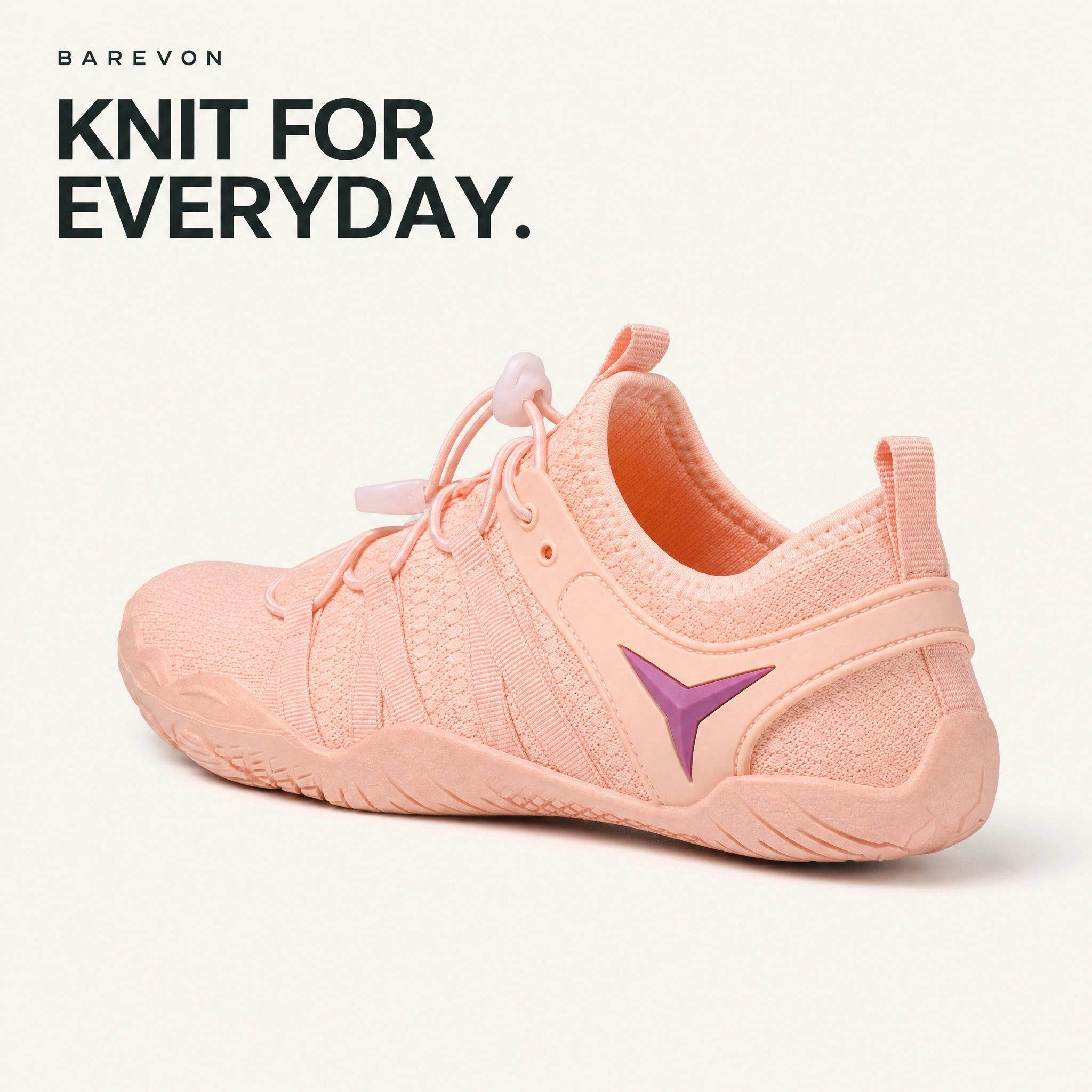 Coral Barevon Original textile upper and rounded toe detail.